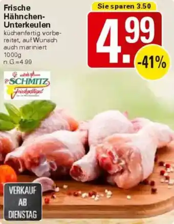WEZ Frische Hähnchen- Unterkeulen Angebot