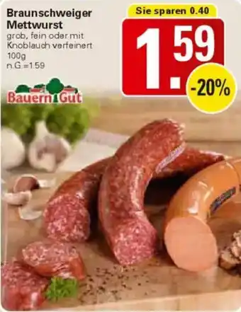 WEZ Bauern Gut Braunschweiger Mettwurst Angebot