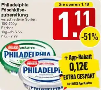 WEZ Philadelphia Frischkäsezubereitung Angebot