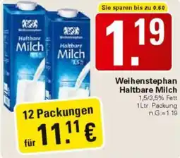 WEZ Weihenstephan Haltbare Milch Angebot