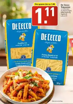 WEZ De Cecco Teigwaren Angebot