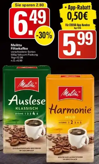 WEZ Melitta Filterkaffee Angebot
