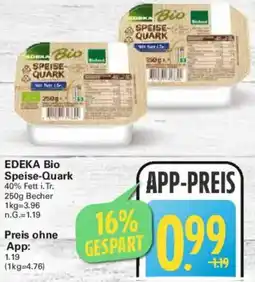 WEZ EDEKA Bio Speise-Quark Angebot