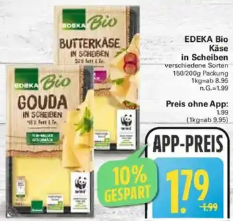 WEZ EDEKA Bio Käse in Scheiben Angebot