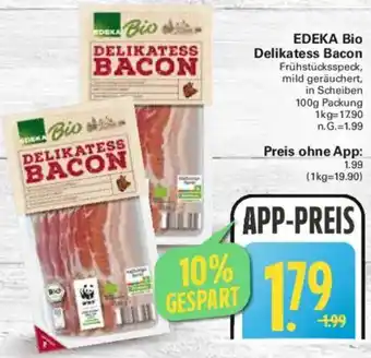 WEZ EDEKA Bio Delikatess Bacon Angebot