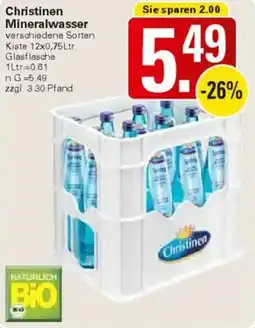 WEZ Christinen Mineralwasser Angebot