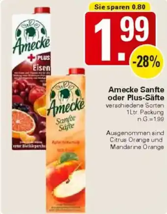 WEZ Amecke Sanfte oder Plus-Säfte Angebot