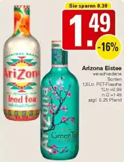 WEZ Arizona Eistee Angebot