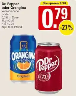 WEZ Dr. Pepper oder Orangina Angebot
