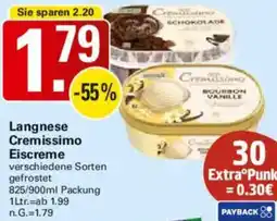 WEZ Langnese Cremissimo Eiscreme Angebot