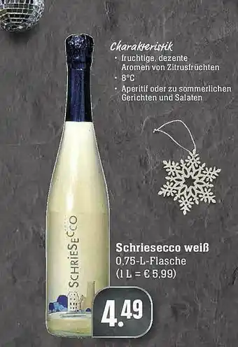 Marktkauf Schriesecco Weiß Angebot