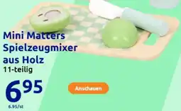 Action Mini Matters Spielzeugmixer aus Holz Angebot