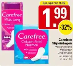 WEZ Carefree Slipeinlagen Angebot