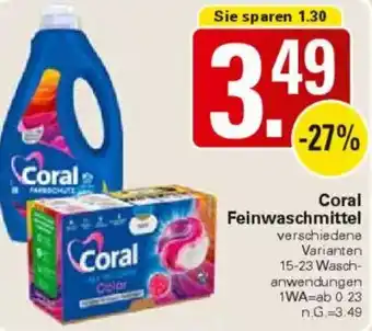 WEZ Coral Feinwaschmittel Angebot