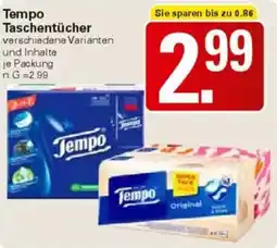 WEZ Tempo Taschentücher Angebot