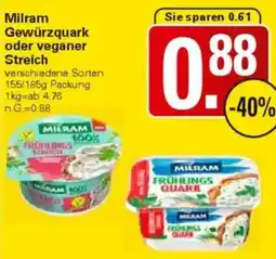 WEZ Milram Gewürzquark oder veganer Streich Angebot