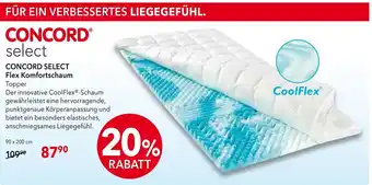 Matratzen Concord Concord Select Topper Flex Komfortschaum 90*200 Angebot