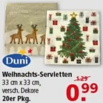 Multi Markt Duni Weihnachts-Servietten Angebot