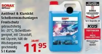 Multi Markt SONAX Antifrost & Klarsicht Scheibenwaschanlagen Frostschutz Angebot