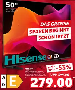 Kaufland Hisense QLED-Smart-TV ,,50E77Q" Angebot