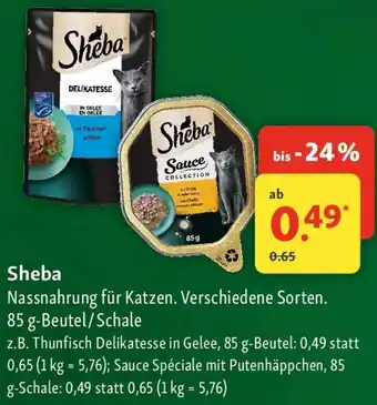 Fressnapf Sheba Nassnahrung für Katzen Angebot