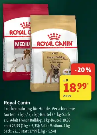 Fressnapf Royal Canin Trockennahrung für Hunde Angebot