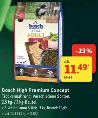 Fressnapf Bosch High Premium Concept Trockennahrung Angebot