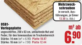 B1 Discount Baumarkt OSB1 Verlegeplatte Angebot