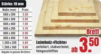 B1 Discount Baumarkt Leimholz Fichte Angebot