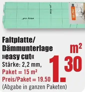 B1 Discount Baumarkt Faltplatte/ Dämmunterlage easy cut Angebot