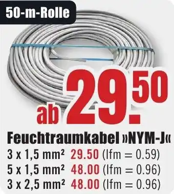 B1 Discount Baumarkt Feuchtraumkabel NYM-J Angebot