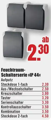 B1 Discount Baumarkt Feuchtraum Schalterserie IP 44 Angebot