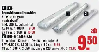 B1 Discount Baumarkt LED Feuchtraumleuchte Angebot