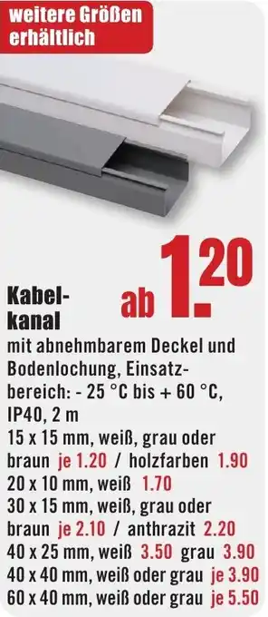 B1 Discount Baumarkt Kabelkanal Angebot