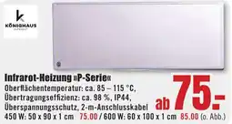 B1 Discount Baumarkt KÖNIGHAUS Infrarot-Heizung P-Serie Angebot