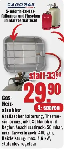 B1 Discount Baumarkt Gas Heizstrahler Angebot