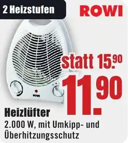 B1 Discount Baumarkt ROWI Heizlüfter Angebot