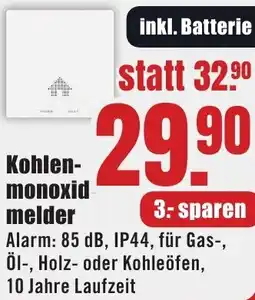B1 Discount Baumarkt Kohlenmonoxidmelder Angebot