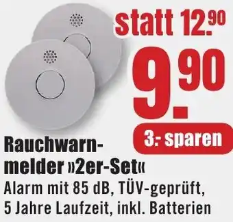 B1 Discount Baumarkt Rauchwarnmelder 2er-Set Angebot