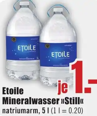 B1 Discount Baumarkt Etoile Mineralwasser Still Angebot