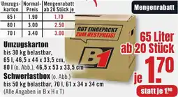 B1 Discount Baumarkt Umzugskarton Angebot