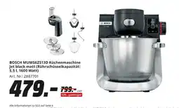 MediaMarkt Bosch mums6zs13d küchenmaschine jet black matt Angebot