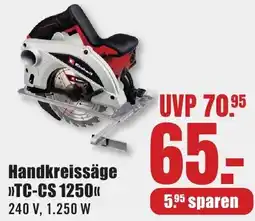 B1 Discount Baumarkt Einhell Handkreissäge TC-CS 1250 Angebot