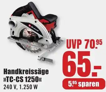 B1 Discount Baumarkt Einhell Handkreissäge TC-CS 1250 Angebot