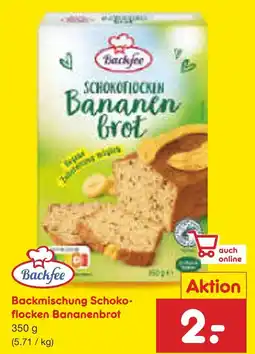 Netto Marken-Discount Backfee backmischung schokoflocken bananenbrot Angebot