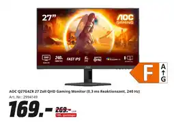 MediaMarkt Aoc q27g4zr 27 zoll qhd gaming monitor Angebot