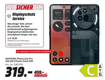 MediaMarkt Nothing phone (3a) pro 256 gb schwarz dual sim Angebot