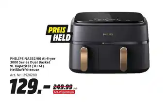 MediaMarkt Philips na352/00 airfryer 3000 series dual basket Angebot