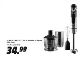 MediaMarkt Koenic khb 83422 set stabmixer schwarz Angebot