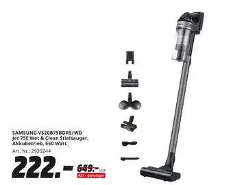 MediaMarkt Samsung vs20b75bdr5/wd jet 75e wet & clean stielsauger Angebot